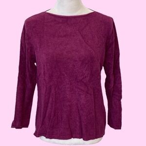 Clearance! Marsh Landing Boat Neck Sweater in‎ Cranberry Wine Size Large